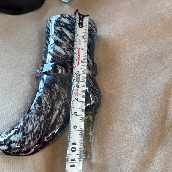 Glass High-Heeled Boot Vase Green Buckle Boot Tall cavalier glass - Picture 7 of 13